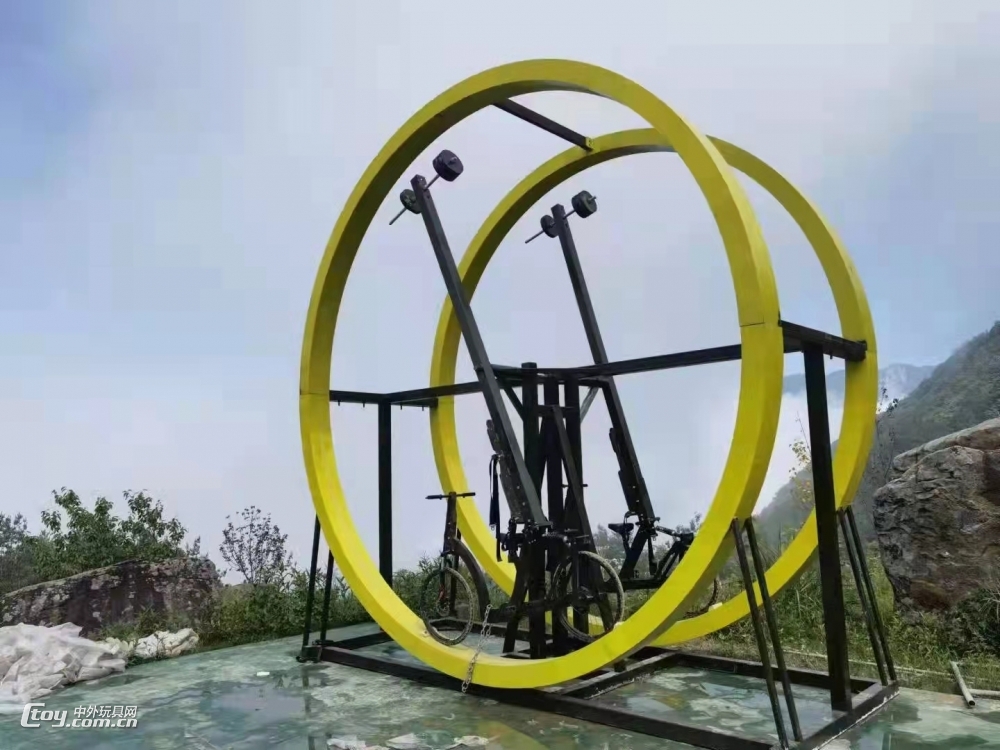 360旋转自行车双人款式 适合户外经营的网红游乐项目