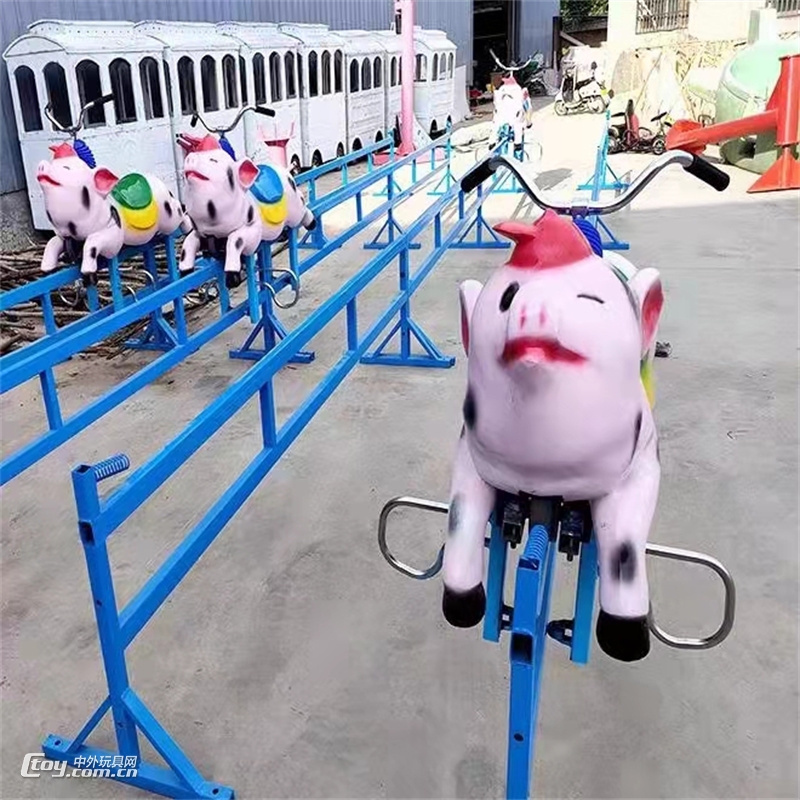 小猪赛跑户外游乐项目小朋友非常喜欢的竞技游乐设备