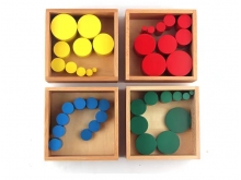 蒙特梭利托育教具幼儿园儿童早教玩具感统教具感官彩色圆柱