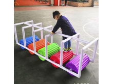 郑州幼儿园玩具 幼儿园多彩滚筒协力车 团队协助车