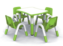 幼儿园桌椅厂家批发儿童塑料四人桌椅早教中心托育机构组合家具