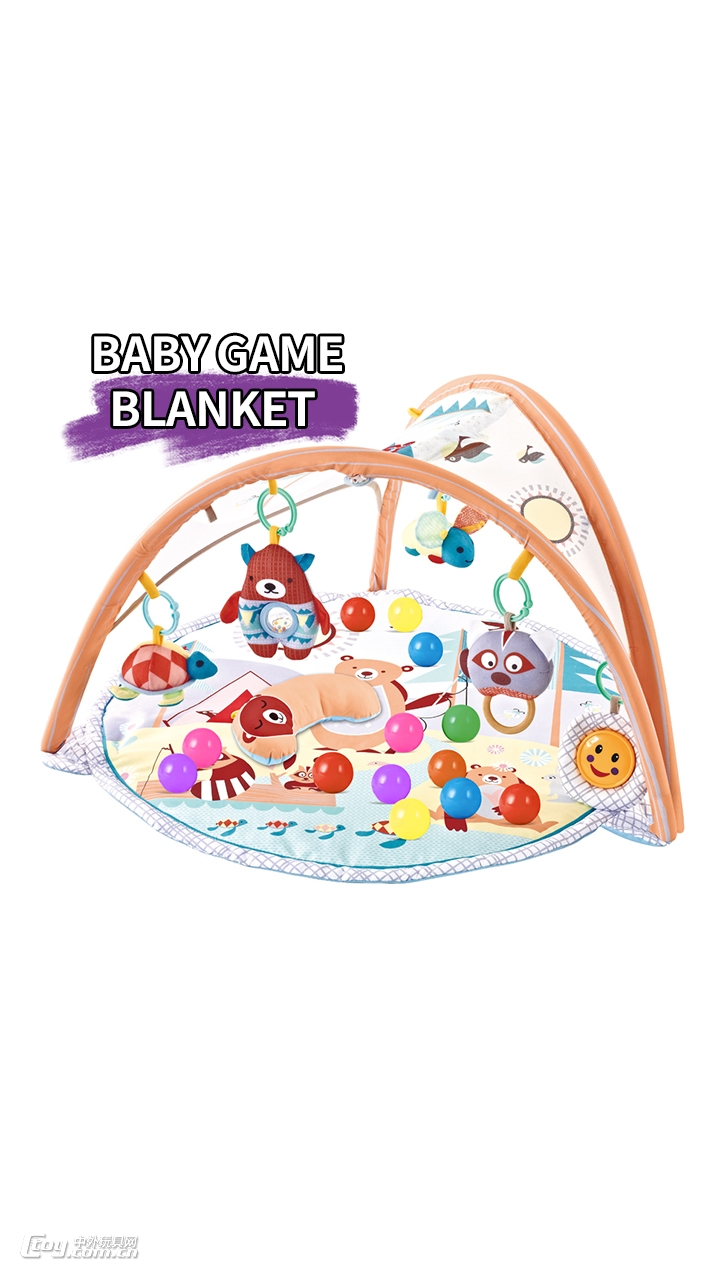 婴儿游戏毯带音乐20个海洋球