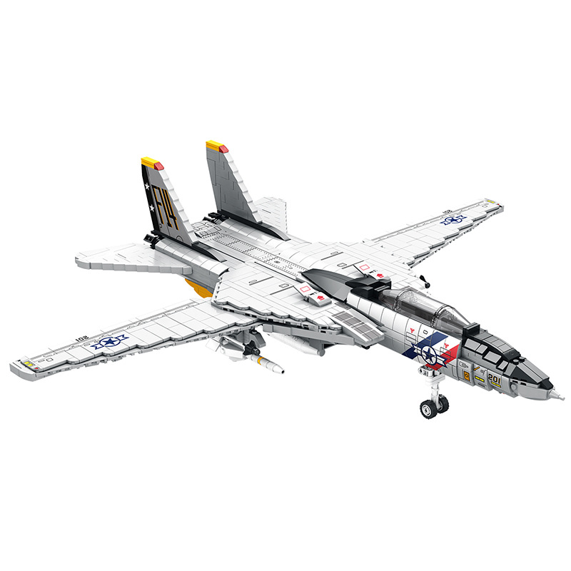 F-14雄猫战斗机拼装积木模型
