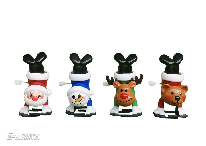 圣诞玩具圣诞节赠品圣诞老人雪人鹿熊上链玩具