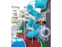 户外塑料滑梯幼儿园定制螺旋拼接滑桶网红民宿大型透明室内组合