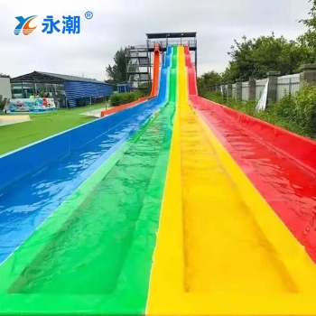 水上乐园设备彩虹竞速滑梯儿童成人滑道上门定做