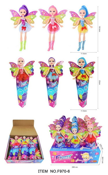 新款8寸芭芘娃娃花仙子女孩玩具(12盒装)