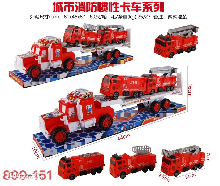 新款力控城市消防 军事 工程惯性卡车2款