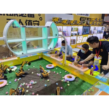 儿童挖机项目 商场游乐场室内互动游乐设备  亲子互动游戏机