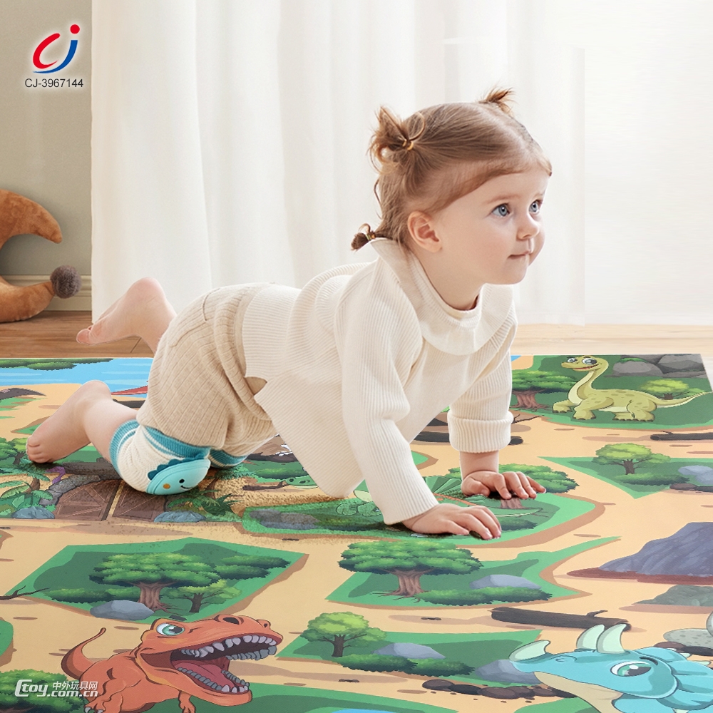 恐龙玩具地毯场景游戏垫淋膜防水地图