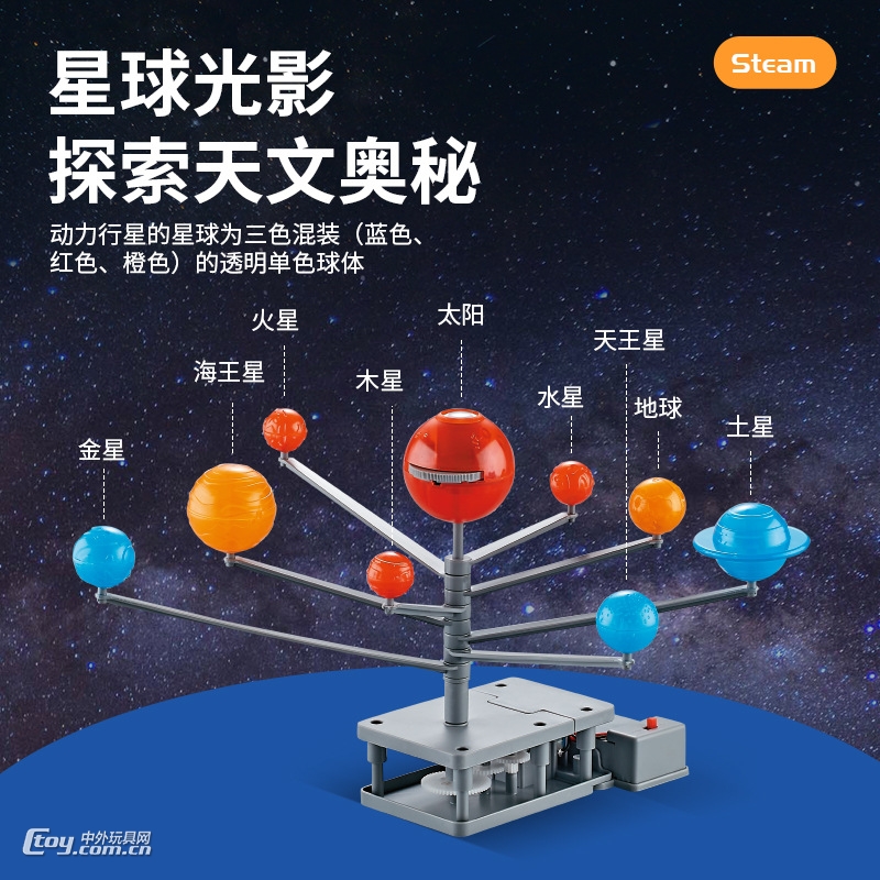 八大行星学习仪太阳系模型小学生银河系电动三球仪天文教具