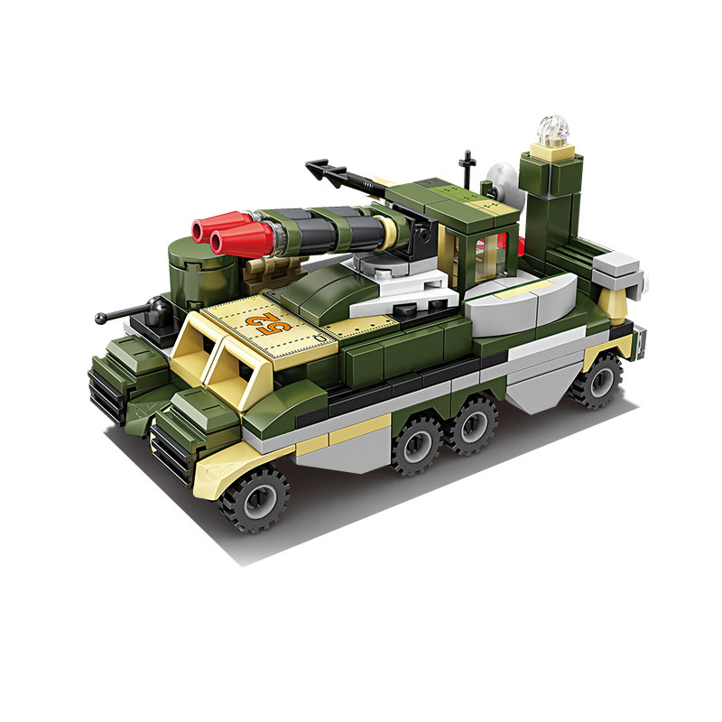 开智现代装备系列多功能装甲车模型积木