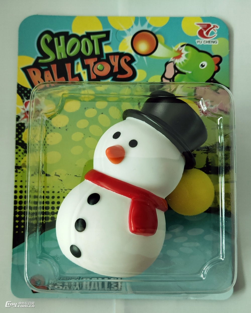 圣诞节玩具雪人挤压弹射球(带2EVA球）