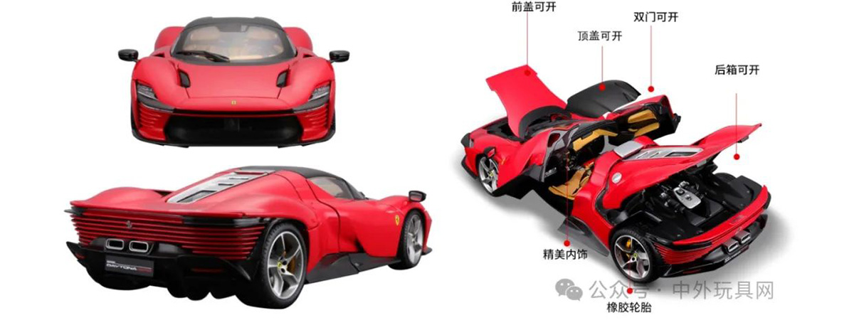 中国玩企推法拉利全新超跑车模【法拉利Daytona SP3 1：18车模】