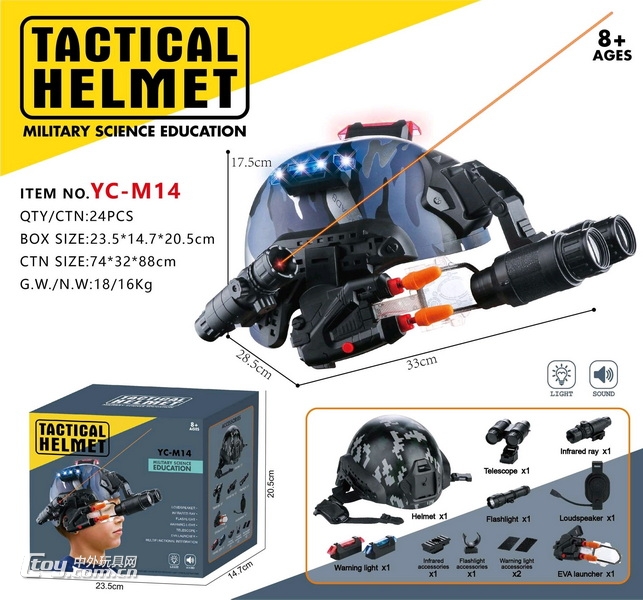 新款益智战术武器装备头盔 迷彩色