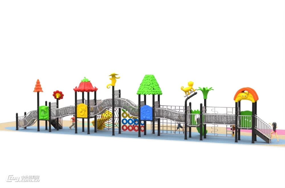 郑州儿童滑梯钻笼组合户外儿童大型玩具滑梯组合厂家定制