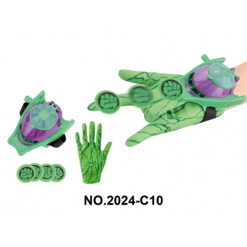 新款绿巨人飞碟手腕发射器弹射玩具(带手套）