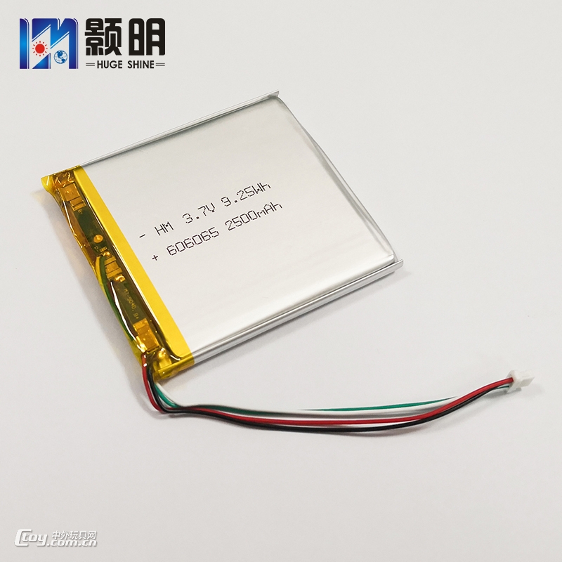 606065聚合物锂电池3.7v2500mAh早教机电池