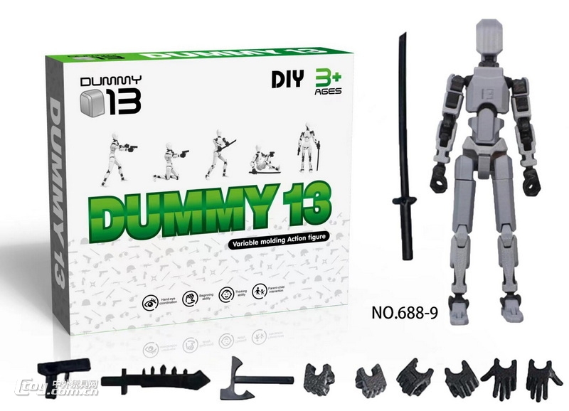 新款益智DUMMY13关节人偶 拼装幸运13关节人偶玩具