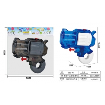 新款戏水左轮手压透明水枪