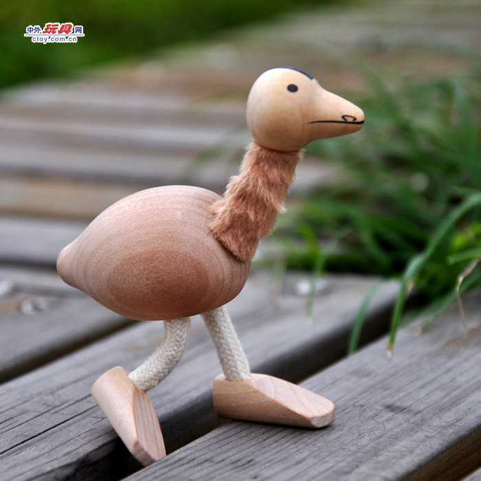 2. 【智立方】纯手工木质鸵鸟玩偶 澳洲环保anamalz