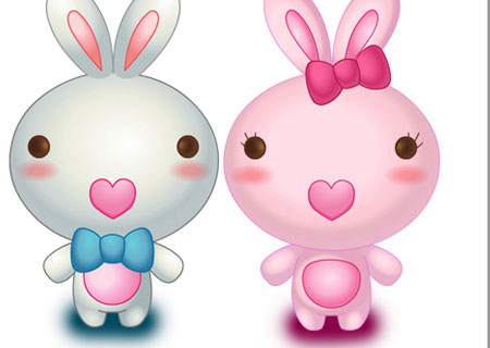 兜兜兔产品目前已经形成系列,包括蓝色王子兔,粉色公主兔,福字贺岁