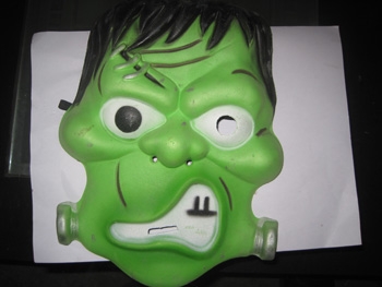 鬼节用品 绿脸怪面具图片
